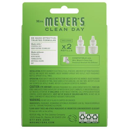 Fresh Cut Grass Plug In Scented Oil Refill, 2-Pack