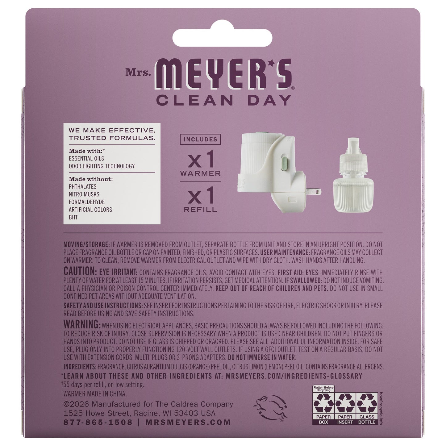 Elderberry Plug In Scented Oil Warmer With Refill
