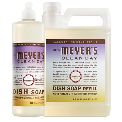 Compassion Flower Dish Soap & Refill Set