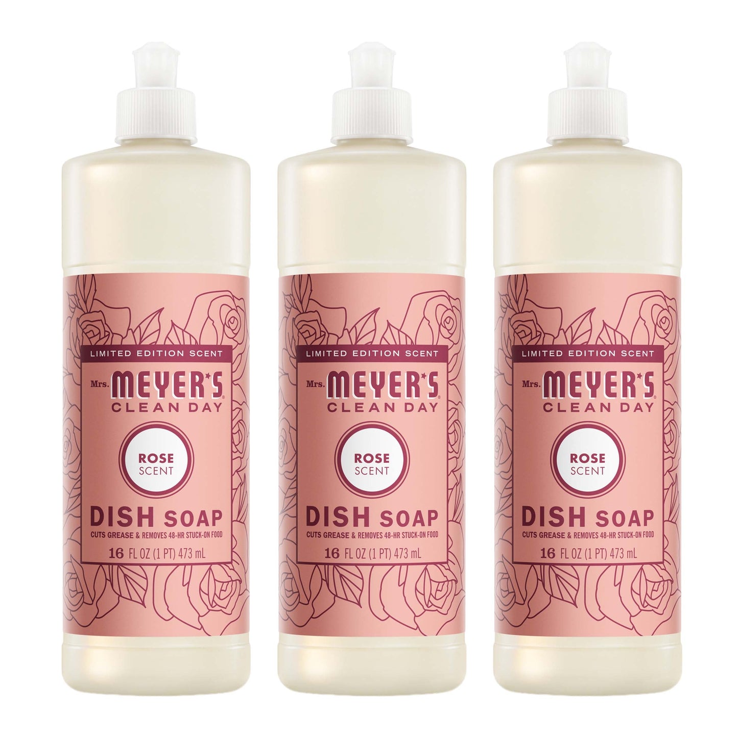 Rose Dish Soap 3-count Bundle